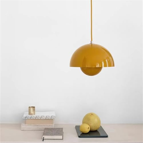 CRABOT Minimalismus Kronleuchter Originalität Einfachheit Blumenknospen Design Moderner Stil Restaurant Nachttischlampe Küche Büro lagern Bar dekorieren E27 Basis Neu Hängender Kronleuchter-Gelb