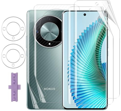 Lutree para Honor Magic 6 Lite 5G Protector de Pantalla, 2+2+2 Piezas TPU Pantalla Protector+Trasera Película Protectora+Cristal Templado Protector de Lente de Cámara, HD Película para Magic6 Lite 5G