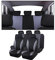 Adunsiaoto 9 Stück Universal Komplettes Set Sitzschoner Auto, Autositzbezüge, Autositzbezüge Vorder und Rücksitzbezüge, mit den Meisten Autos, Limousinen(Grau)