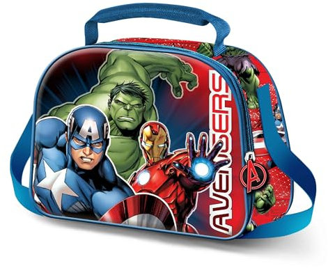 Marvel Los Vengadores Dynamic-Bolsa Portamerienda 3D, Multicolor, 25,5 x 20 cm