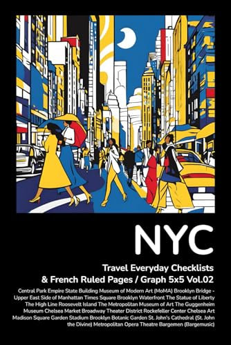 NYC Travel Everyday Checklists & French Ruled Pages/ Graph 5x5 Vol.02