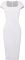 Hobemty Women's Sheath Dress Square Neck Cap Sleeve Work Pencil Dresses White M