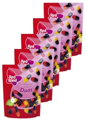 Red Band Doppelte Lakritzfreude - 5 Packungen à 200g, Duo Geschmack