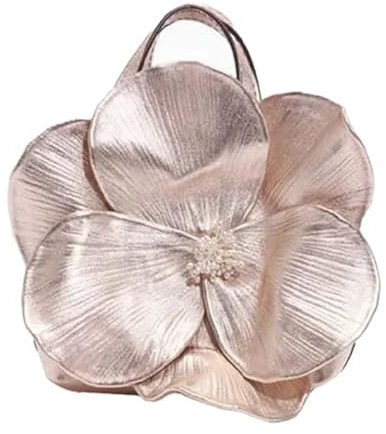 BBTISG Damen Floral Clutch Bag Kreative Blume Handtasche Damen Floral Clutch Bag für Party Hochzeit Braut Geldbörsen (champagnerfarben)