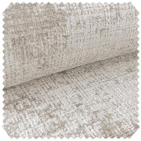 novely® CRETA Glänzender Chenille-Polsterstoff, Robuster Möbelstoff, Schwer Entzündbarer Bezugsstoff, Pflegeleichte Meterware 1lfm | Farbe: 04 Beige Grau