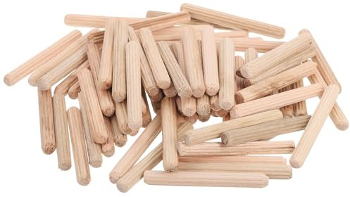QUARKZMAN 100er-Pack Holz-Dübel Stifte 6x50mm (0.24x1.97) für Holzbearbeitung & Möbelbasteln