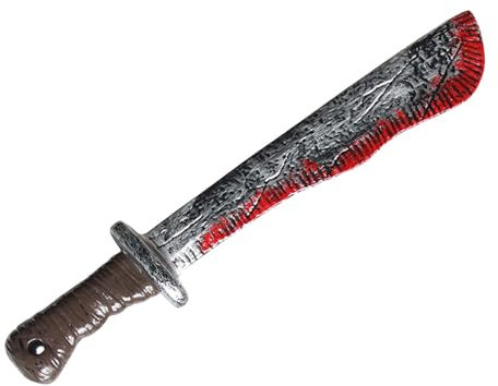 Imtrub Halloween Großes Blutiges Messer, Prop Dekoration Gefälschte Klinge Mit Blutflecken, Simulationsmesser Partydekoration, Messer Mit Blut Effekt, Halloween Requisiten