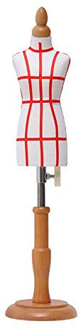 XINYUNFEI Schneiderpuppe Verstellbar Mini-Dressmacher-Dummy-Famal, Schneider-Manikins-Puppe-Kleidformular-Display-Puppenhaus-Zubehördekoration, Einstellbare Höhe(1/4)