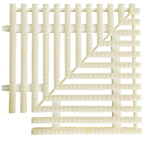 ZXHKZDX Canaleta De Drenaje De Diamante, Plástico Cuadrado Cubierta, Cubierta Antideslizante Tapa Desagüe con Rejilla para Entradas De Vehículos Y Patios(White-C,20X20X2cm)