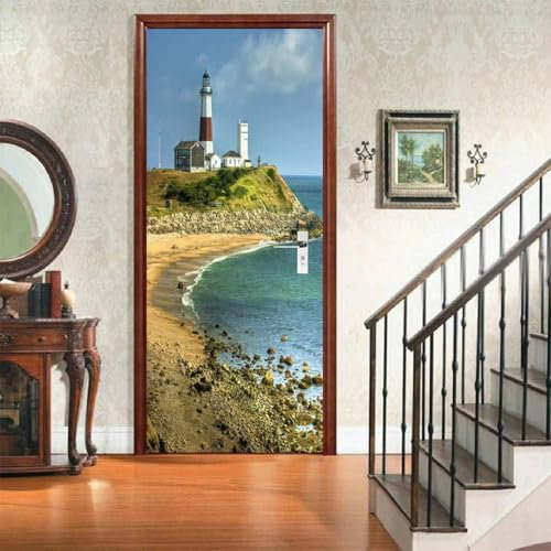 Türtapete Selbstklebend 95x215 Meer Türposter Landschaft Fototapete Türfolie Türklebefolie Wasserdichte für Türwand Dekoration Tapete a.2939