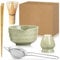 Duscdesp 5 Pcs Matcha Whisk Set Matcha Whisk and Bowl Kit,Matcha Set for Matcha Whisk Matcha Bowl Matcha Spoon Whisk Holder Matcha Sieve,Perfect Matcha Starter Kit for Matcha Tea Ceremony