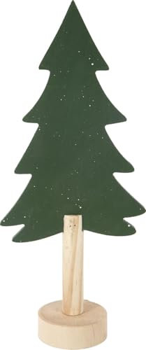 TrendLine Deko Holz Tannenbaum 31 x 6,5 x 13 cm grün Figur