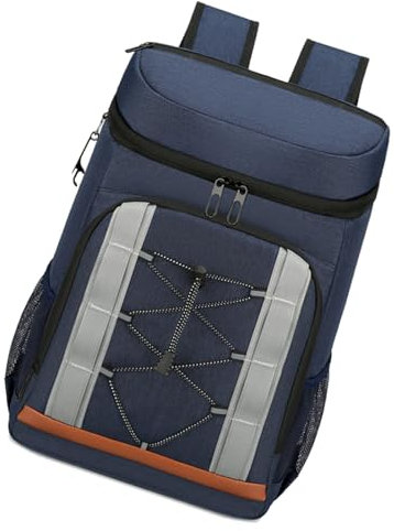 Kühlrucksack, isoliert, auslaufsicher, mit Lunchfach, wasserabweisend, für Männer/Frauen, Picknicks, Reisen, Sport, großes Fassungsvermögen, leichtes, wasserdichtes Futter (Blue)