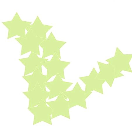 Housoutil 200st 3d-wandaufkleber Wanddekoration Lichter Sterne Für Die Decke Rosa Zimmerdekoration Leuchtstäbe Sternaufkleber Für Glühen Zur Raumdekoration Wandtattoo Yellow