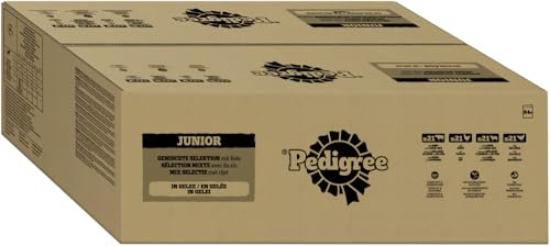 Pedigree DOGCARE Hundefutter Portionsbeutel Chunks in Gelee Junior 84 x 100g