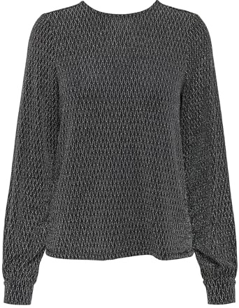 ONLY Damen Only Female Bluse Onlcarol Bluse Onlcarol L/S Glitter Bow Top Box JRS (1er Pack)