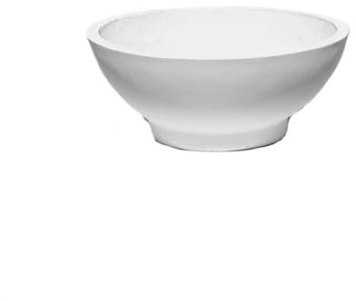 DFHS46JK Macetas Macetero de Cemento con Forma de Cuenco, macetero Redondo Grande de Arcilla hidropónica, bonsái Simple for Cama de Flores Macetas(Blanco,Grande)