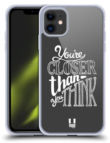 Head Case Designs Closer Handgezeichnete Typo Gelhülle [Militärischer Schutzgrad] Kompatibel Mit Apple iPhone 11 Und Kompatibel Mit MagSafe
