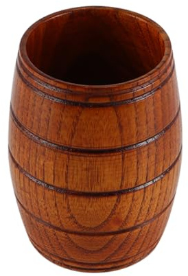 Nicear Wooden Beer Mug Handmade Wooden Natural Jujube Mini Whiskey Barrel Drinking Cup For Tea Water Milk