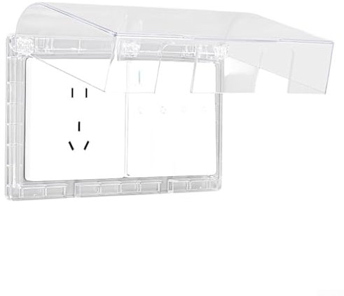 Hotte de prise électrique étanche résistante aux éclaboussures pour une utilisation sûre dans la salle de bain et la cuisine (transparent)