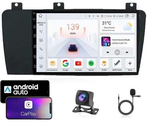 Android 15-Autoradio für Volvo XC70 V70 S60 2004–2009 | 9-Zoll-Touchscreen | CarPlay/Android Auto | 8-Core 4G-GPS-Navigation | Bluetooth 5.0 | Plug & Play | Lenkradsteuerung