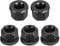 TOP-VIGOR M14 Flange Hex Lock Nuts, 5pcs Grade 10.9 Carbon Steel Black Oxide Finish, Heavy Duty Black Nuts for Machinery, Equipment, Pipe Fittings Automotive