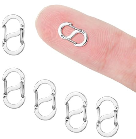 5 Pcs Necklace Shortener Clasps, Double Opening Bracelet Clips, Chain Shortener Jewelry Clasps and Fasteners for Necklace Clasps, Jewelry Making (12mm*6mm)