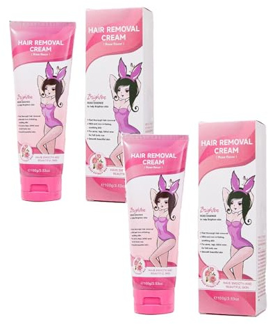 Haarentfernungscreme Enthaarungscreme- 100g - für Körper, Arme & Beine Achseln- Enthaarungscreme für sensible Haut - Minimum an Inhaltsstoffen & angenehmer Duft (2 Stück)