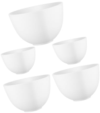 NIYANGLE 5pcs Silicone Mixing Bowls for Facial Mask Prep Small Bowls for Estheticians Spa Use for Home and Craft