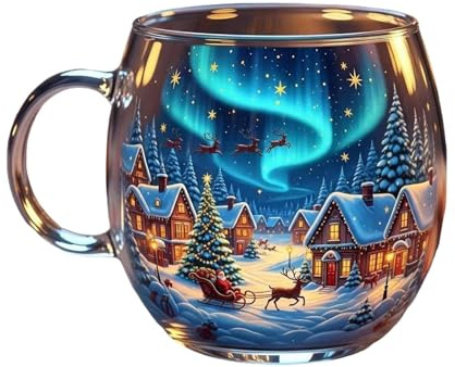 Haunted Path - Taza de café con temática navideña, diseño de calabaza de Papá Noel, colección de tazas de cerámica, apto para lavavajillas, juego de regalo para Navidad, Halloween, decoración de