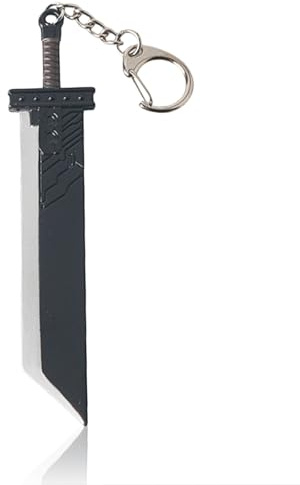 BellaBlend FF7 Remake Buster Sword Schlüsselanhänger Cloud Waffe Spiel Merch Geschenk für Gamer Männer Frauen Sammler
