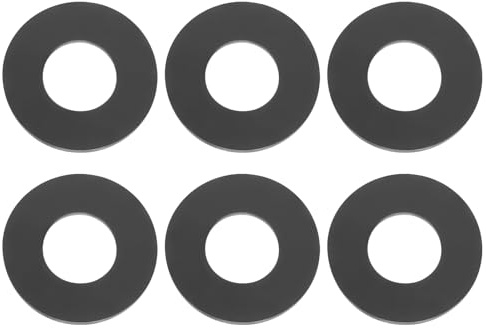 PATIKIL M20 Silicone Flat Washer, 6 Pcs 20mm ID 40mm OD Plain Washer Grommets O-Ring Sealing Gasket Spacer for Faucet Pipe Water Hose Shower Door Handles, Black