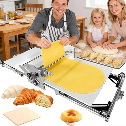 Laminoir électrique Professionnel, Laminoir à Pâte Pliable, Laminoir à Pâte à Croissants, Construction En Acier Inoxydable, épaisseur Réglable De 2 à 30 Mm. Machine à Pâtes Pour Boulangerie, Pizzeria