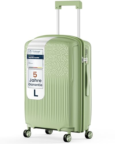 4FLY Leichter Hartschalen-Reisekoffer L - Groß 65,5 cm (60L) – Trolley Koffer mit TSA-Schloss, 4 Spinner-Doppelrollen, Aluminium-Teleskopgriff, Aufgabegepäck Reisegepäck