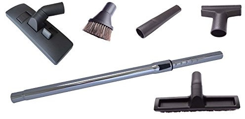 Tubo per aspirapolvere, bocchetta per imbottiture, spazzola di aspirazione, bocchetta per fessure e bocchetta per pavimenti duri nel set compatibile con Philips HR 8539 Mobilo Plus