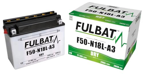 Fulbat - Batterie Moto Y50-N18L-A3 / F50-N18L-A3 12V 20Ah