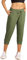 icyzone Damen Jogginghose 3/4 Sporthose Laufhose Loose Fit Sweathose Casual Capri Hose (M, Army)