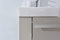 BERNSTEIN Waschbecken mit Unterschrank Kleines Badmöbel-Set Compact 500 in Taupe hell matt Waschtisch mit Schrank Gästebad Gäse-WC mit Schublade und seitlichem Ablagefach