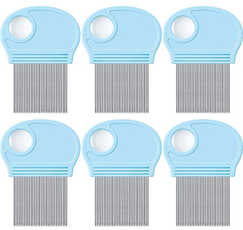 6 Pcs Head Lice Remover Nit, Removal Hair Comb with Magnifier