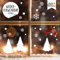 Wandtattoo Loft Fensterbilder Weihnachten mit Tannenbaum, Sternen & Schneeflocken – Wiederverwendbar – A4 Bogen, 25 Sticker – Weihnachstdeko Fenster, Weihnachtsbilder Fenster, Fensterbild Winter