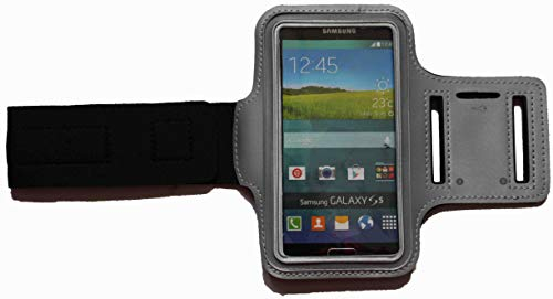 Fitness Sportarmband kompatibel für Apple iPod Touch 3G 4G 5G 6G Armband Handy Oberarm Halter für Fitness, Joggen, Laufen Hülle Tasche Blank Klein Grau
