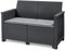 Koll Living Garden Lounge Sofa, 2-Sitzer - stilvolles Sofa in Rattan Optik - inklusive Sitzkissen - ergonomische Rückenlehne für maximalen Sitzkomfort