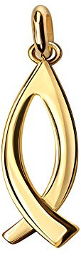 JEVELION Gold Anhänger mit Fisch Anhänger Gold für Damen, Herren und Kinder als Kettenanhänger mit Schmuck-Etui + Zertifikat
