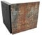 ALLboards Schlüsselkasten Schlüsselbox Rost Korrosion Gitter Ablagerung Rostfarbe Glas Glasboard Magnettafel Memoboard - 30x30x4,7cm,50 Haken, Neodym-Magnete Schlüsselschrank