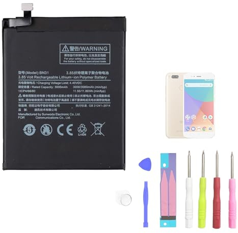 Aousavo BN31 ersatz akku Kompatibel mit Xiaomi MI 5X batteria MI A1 Note 5A Redmi S2 mit ersatz kit