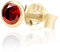 NKlaus Einzel 5,0mm 585 Gelb Gold 14 Karat Ohrstecker Kristall Zirkonia Granat Butterfly Verschluss Damen Mädchen 11041