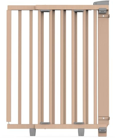 Geuther TÜV/GS zertifiziertes Türschutzgitter 58-133 cm | Treppenschutzgitter zum Bohren | Extra Hoch: 83 cm | Stufenlos einstellbar | Ohne Stolperfalle 2732