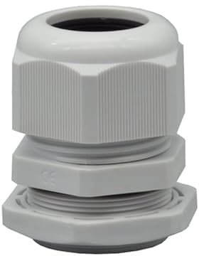 O4L - Outlet4Life IP67 Kabelverschraubung 2 Stück, wasserdicht mit Gegenmutter, metrisch M40 x 1,5 für 19-28mm Kabeldurchmesser, grau