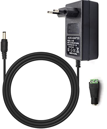Arotelicht Fuente de alimentación de Tira de LED 12V 3A, Adaptador Enchufe de la EU para Tira de LED COB 3528/5050 Fuente de alimentación máxima de 36W, Adaptador de Corriente de AC100-240V