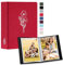 Lanpn Fotoalbum 10x15 50 2 Packungen, Klein Mini Leinen Einstecken Einsteckalbum für Hochformat Fotos Bilder Rot